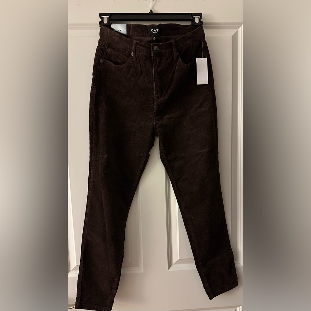 Oat Corduroy Skinny Jeans - Dark Brown Size 31 NWT - Picture 6 of 6